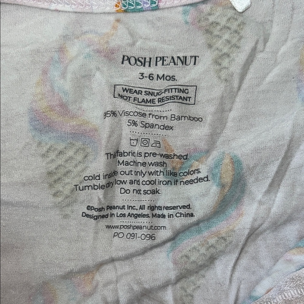 Posh Peanut Bamboo Unicorn Ice Cream One Piece 3-6 months - Picture 4 of 11
